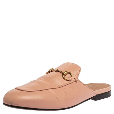 gucci princetown leather mule pink|Gucci princetown mule with fur.